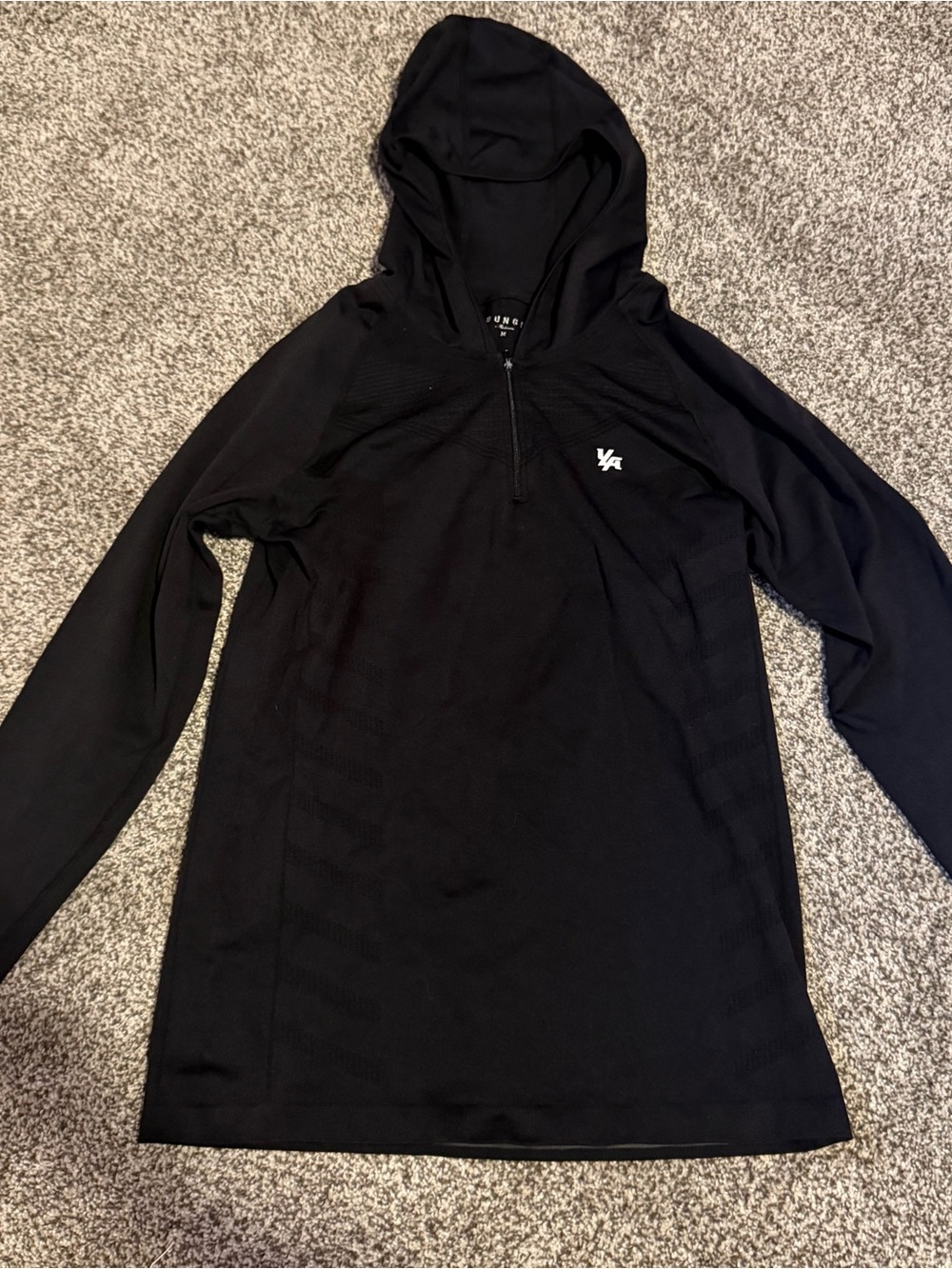YoungLA Black Hooded Half-Zip Sweater